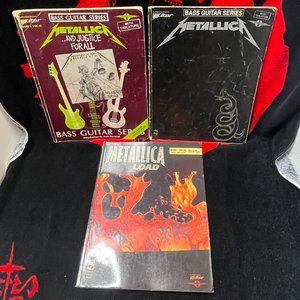 Metallica Bass & Vocal Music Books. Good to Fair Condition.